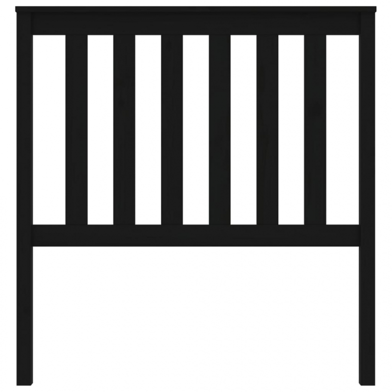 Kopfteil Schwarz 96x6x101 cm Massivholz Kiefer