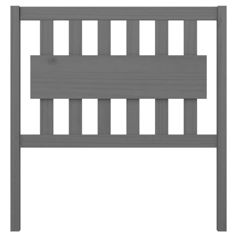 Kopfteil Grau 95,5x4x100 cm Massivholz Kiefer