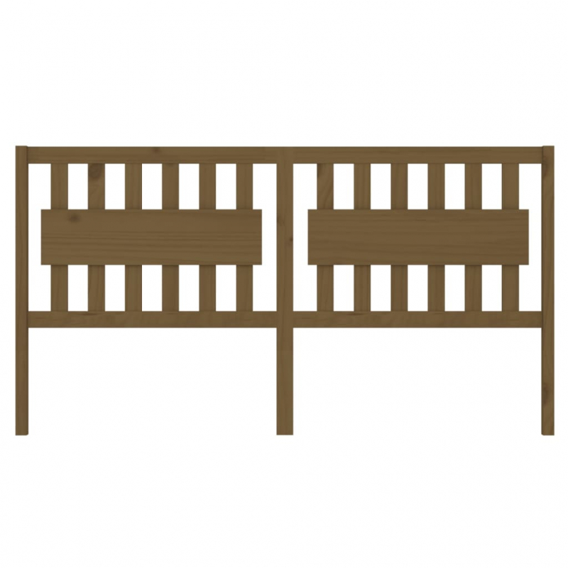 Kopfteil Honigbraun 125,5x4x100 cm Massivholz Kiefer