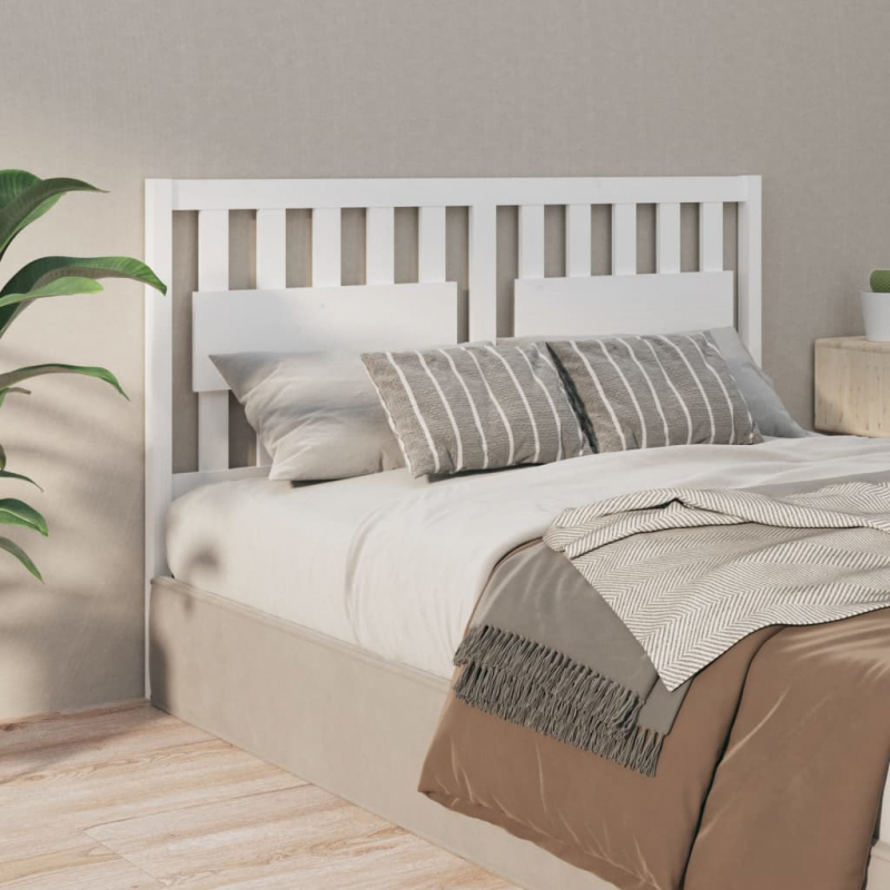 Kopfteil Weiß 155,5x4x100 cm Massivholz Kiefer