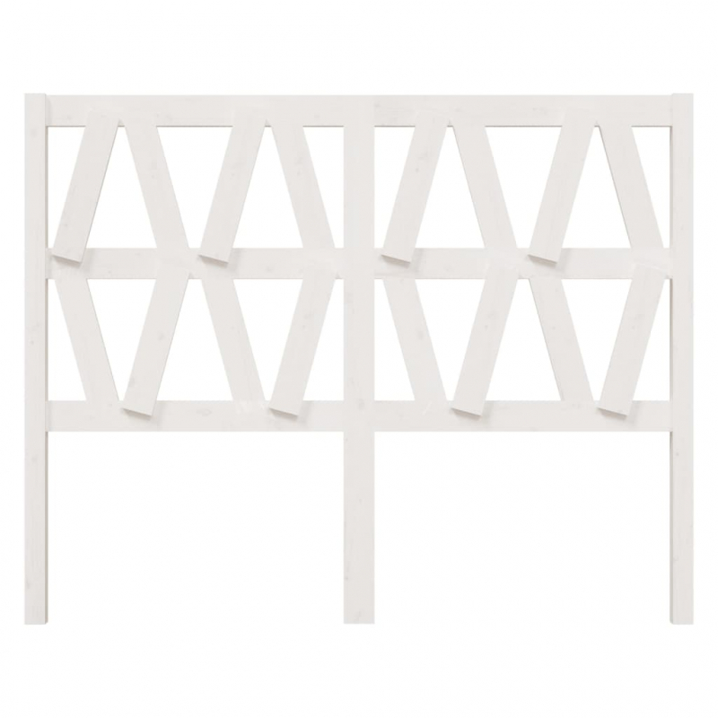 Kopfteil Weiß 126x4x100 cm Massivholz Kiefer