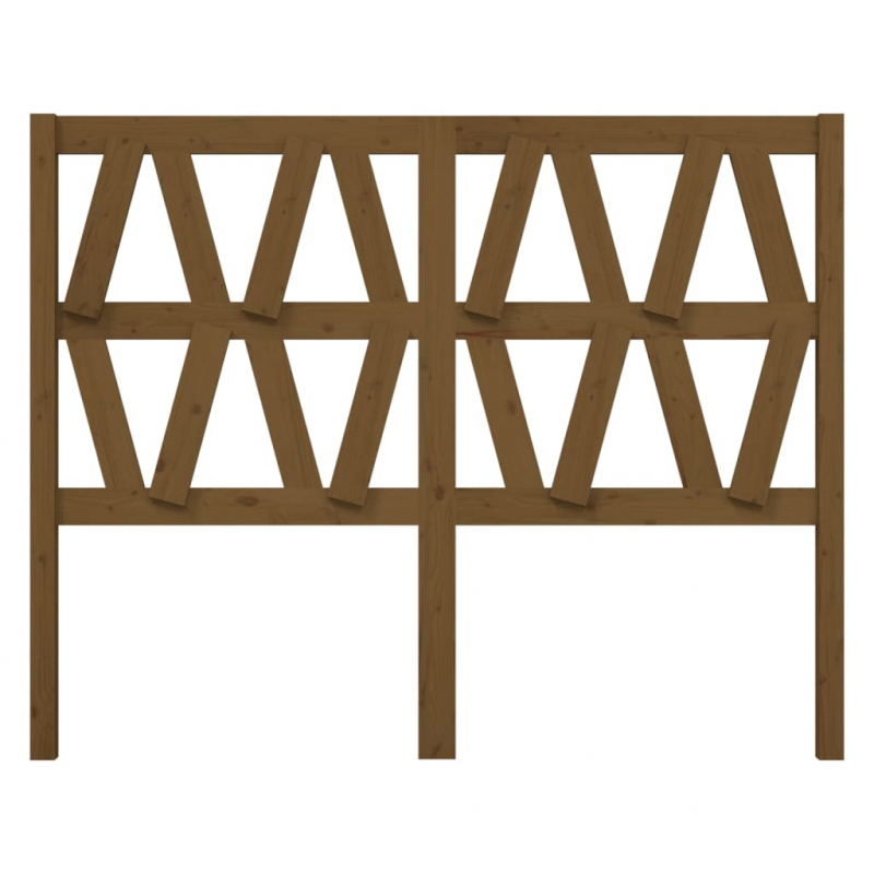 Kopfteil Honigbraun 126x4x100 cm Massivholz Kiefer