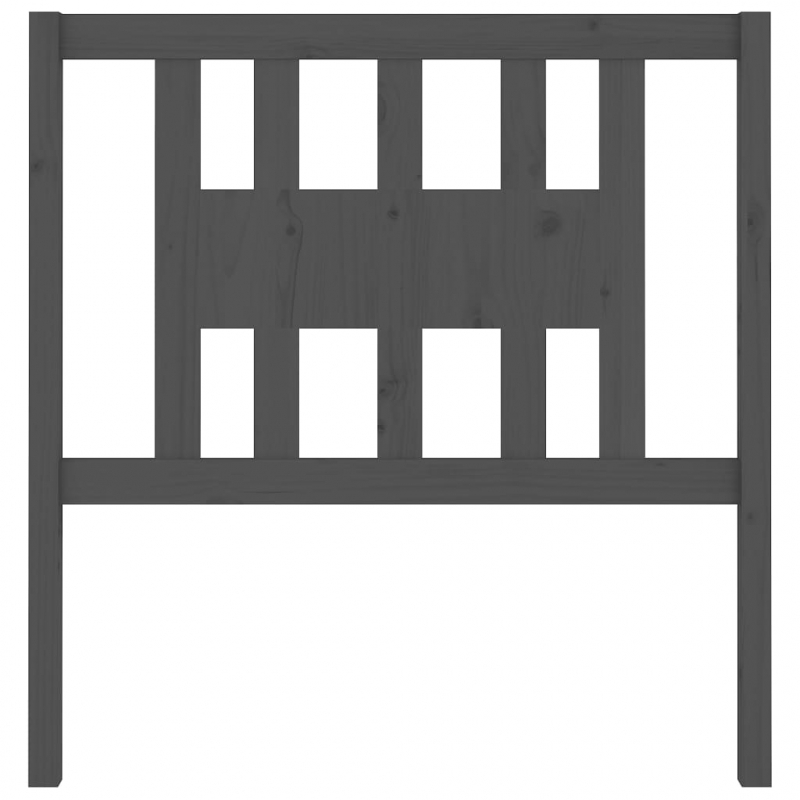 Kopfteil Grau 96x4x100 cm Massivholz Kiefer