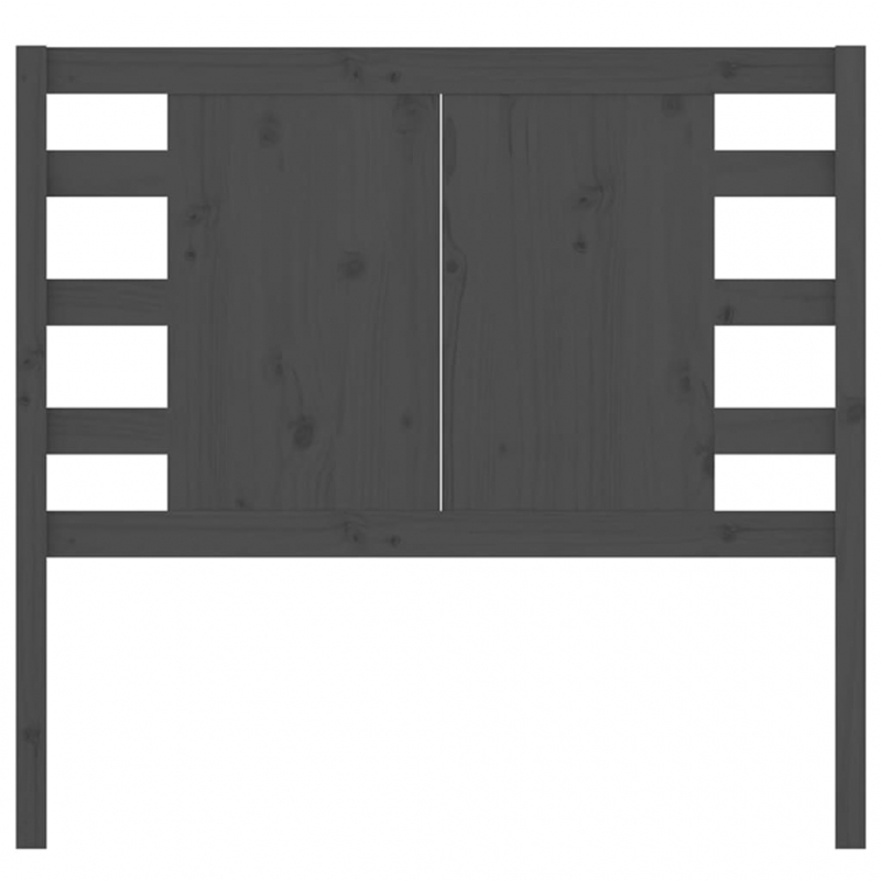 Kopfteil Grau 96x4x100 cm Massivholz Kiefer