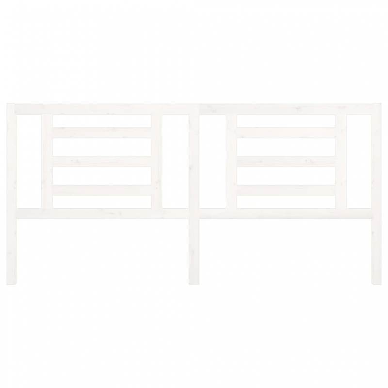 Kopfteil Weiß 206x4x100 cm Massivholz Kiefer