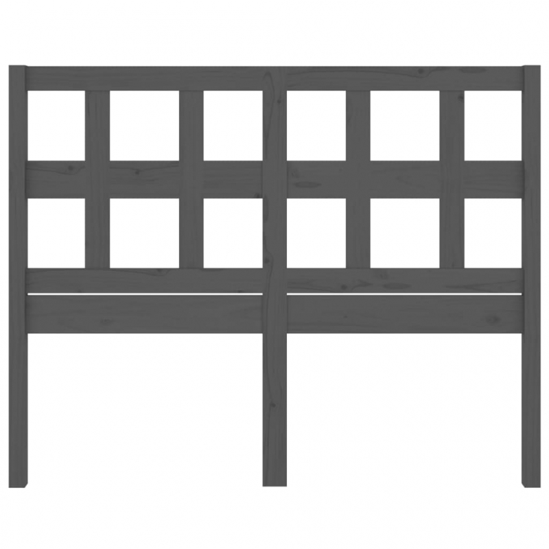 Kopfteil Grau 205,5x4x100 cm Massivholz Kiefer