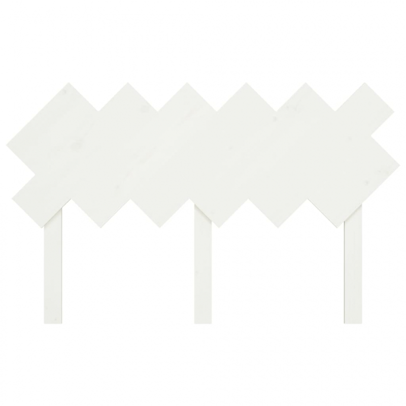 Bett-Kopfteil Weiß 132x3x81 cm Massivholz Kiefer