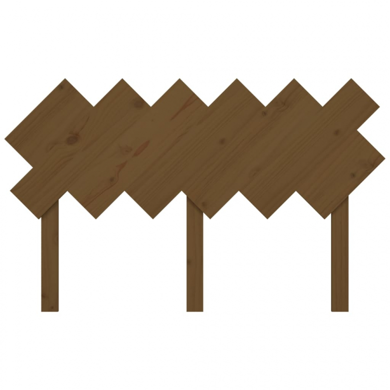 Bett-Kopfteil Honigbraun 132x3x81 cm Massivholz Kiefer