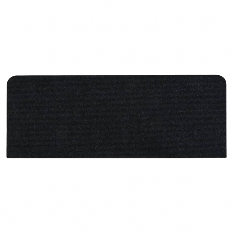 Stufenmatten Selbstklebend 15 Stk. 65x24,5x3,5 cm Schwarz