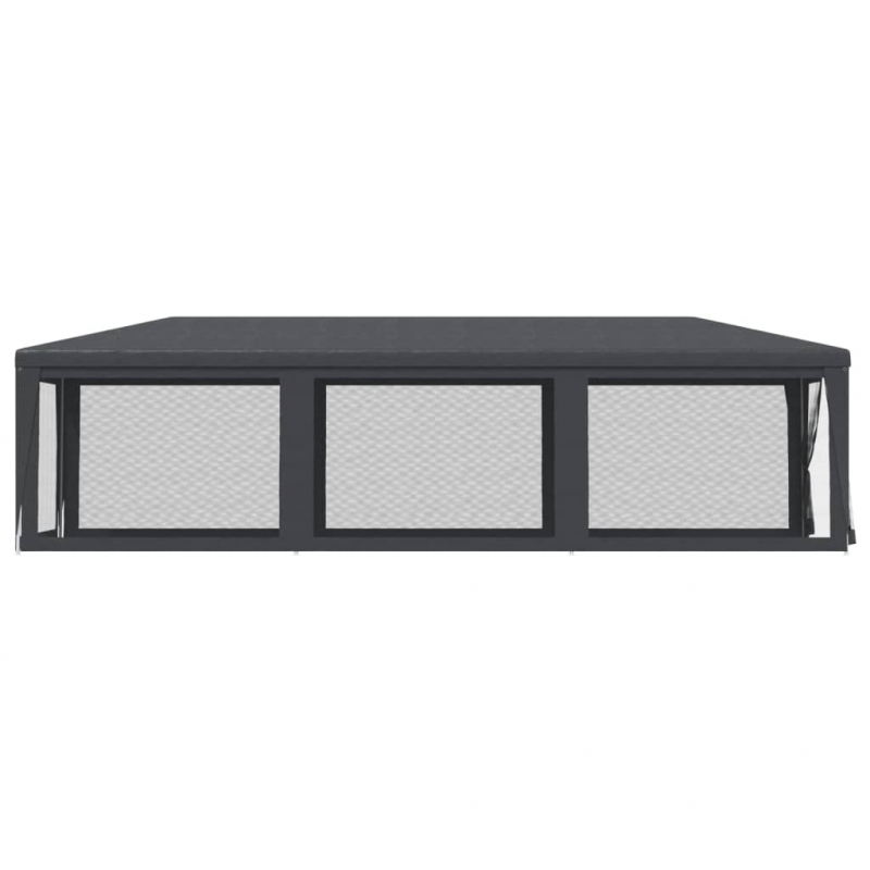 Partyzelt mit 8 Mesh-Seitenwänden Anthrazit 3x9 m HDPE