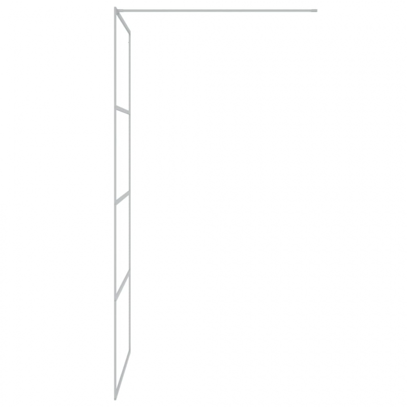 Duschwand für Begehbare Dusche Silbern 100x195 cm ESG-Klarglas