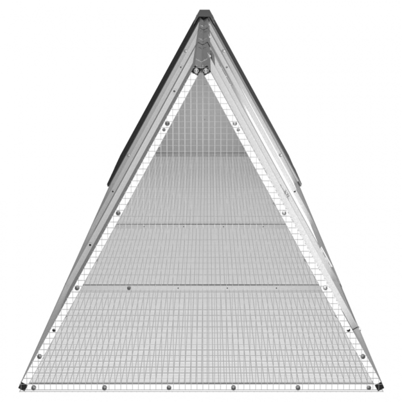Kaninchenkäfig Anthrazit 403,5x80,5x71 cm Verzinkter Stahl