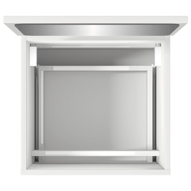 Badschrank mit Spiegel Weiß Holzwerkstoff