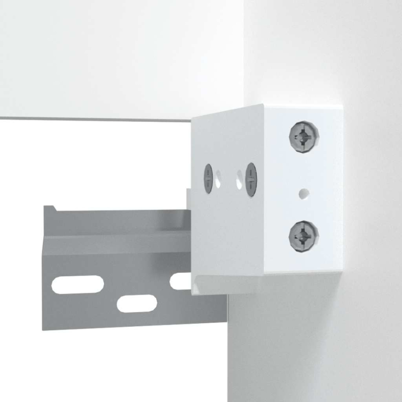 Badschrank mit Spiegel Weiß Holzwerkstoff