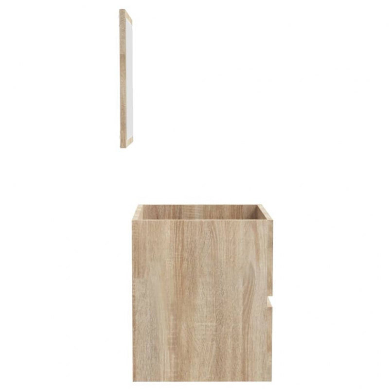 Badschrank mit Spiegel Sonoma-Eiche Holzwerkstoff