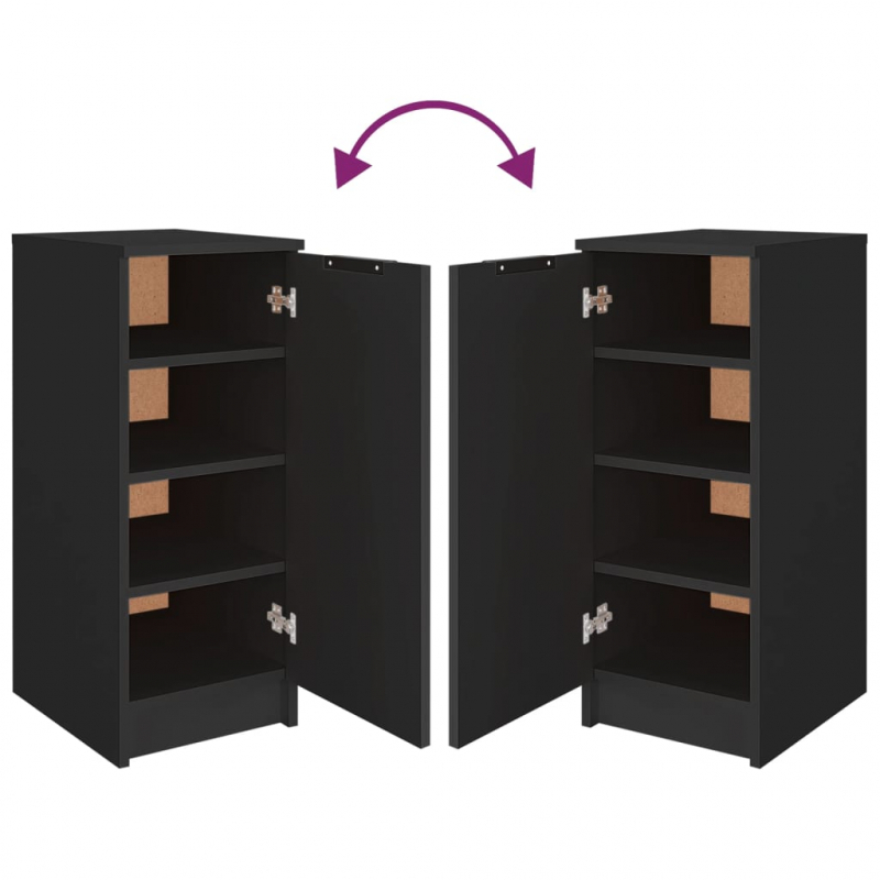 Schuhschrank Schwarz 30x35x70 cm Holzwerkstoff