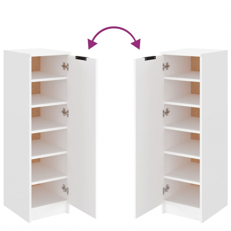 Schuhschrank Weiß 30x35x100 cm Holzwerkstoff