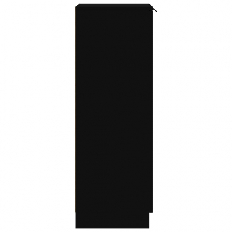 Schuhschrank Schwarz 30x35x100 cm Holzwerkstoff