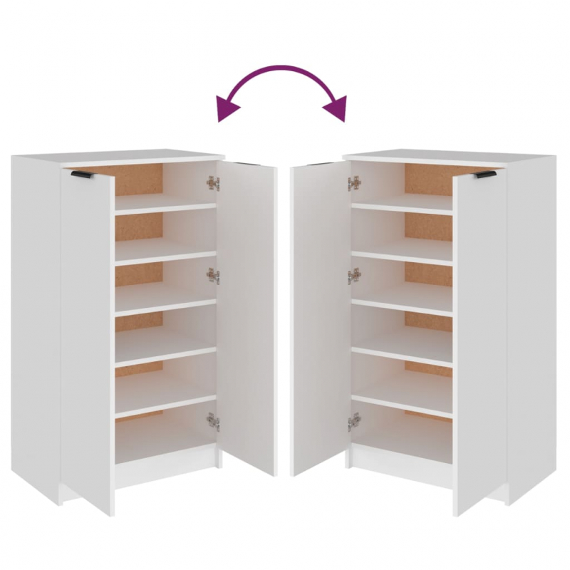 Schuhschrank Weiß 59x35x100 cm Holzwerkstoff