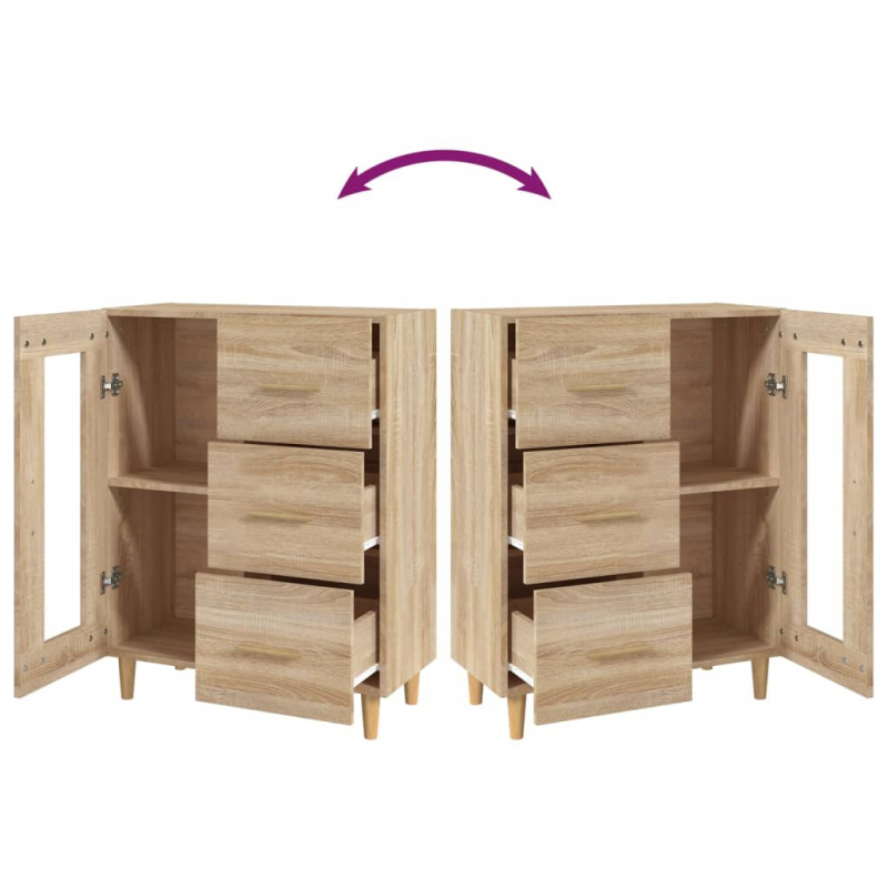 Sideboard Sonoma-Eiche 69,5x34x90 cm Holzwerkstoff