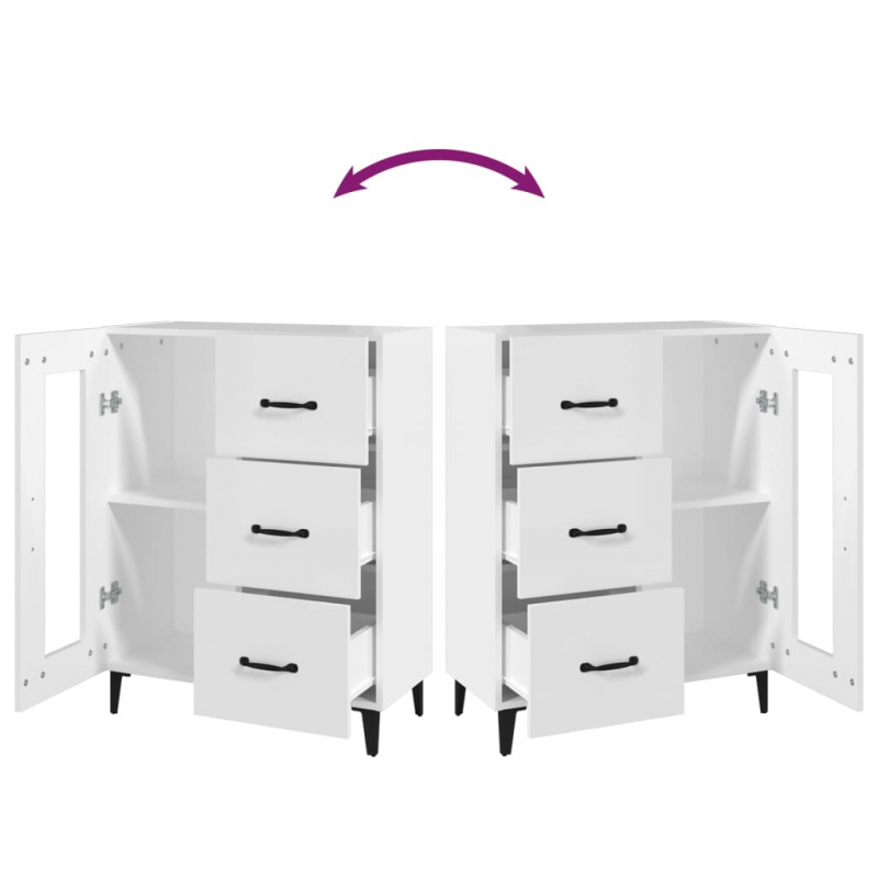 Sideboard Weiß 69,5x34x90 cm Holzwerkstoff