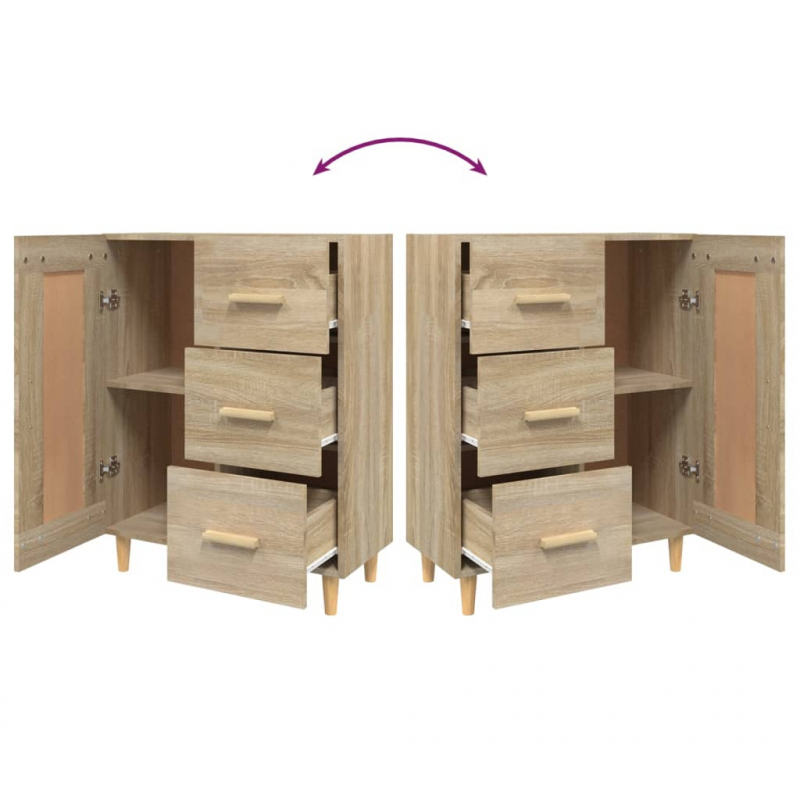 Sideboard Sonoma-Eiche 69,5x34x90 cm Holzwerkstoff