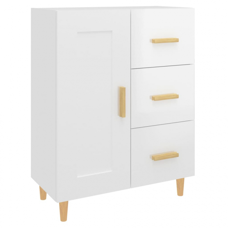 Sideboard Hochglanz-Weiß 69,5x34x90 cm Holzwerkstoff