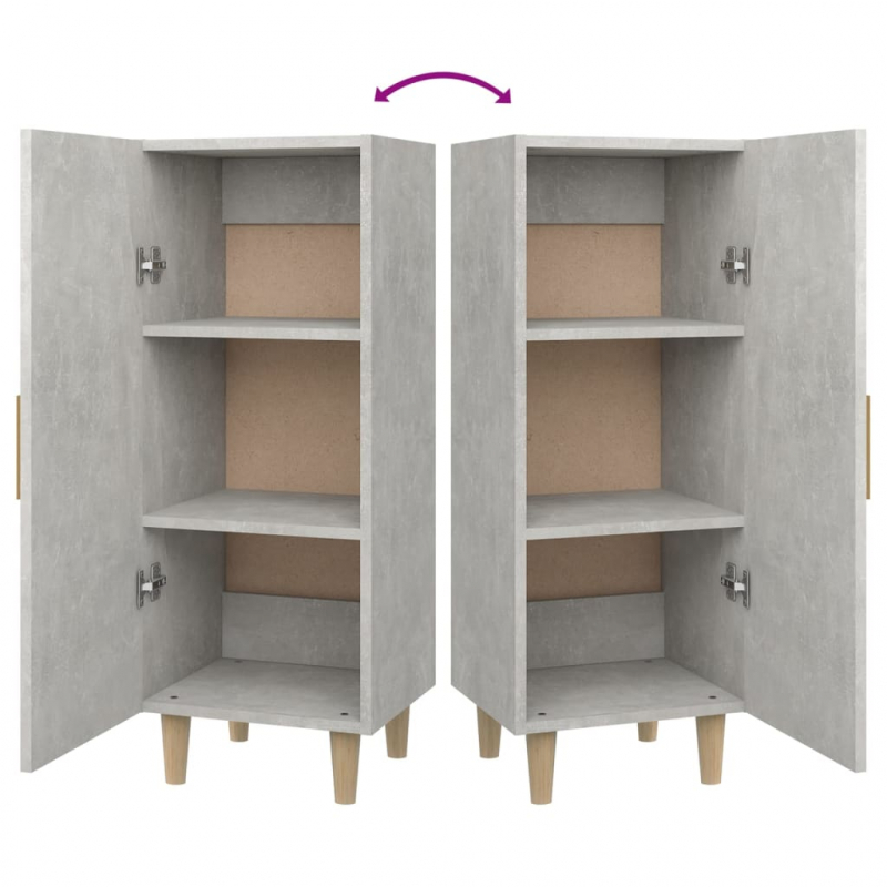 Sideboard Betongrau 34,5x34x90 cm Holzwerkstoff