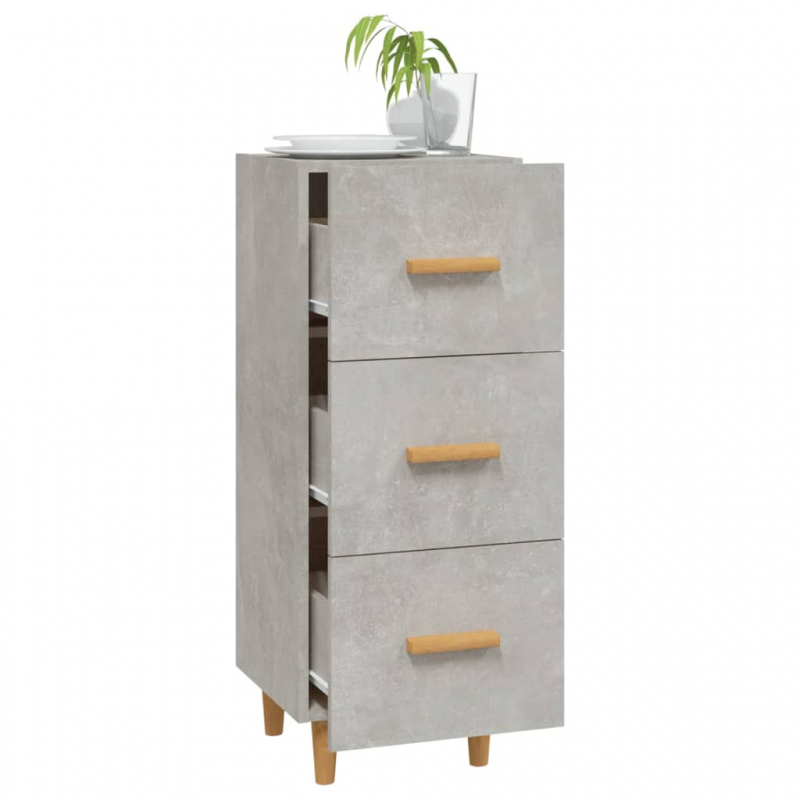 Sideboard Betongrau 34,5x34x90 cm Holzwerkstoff