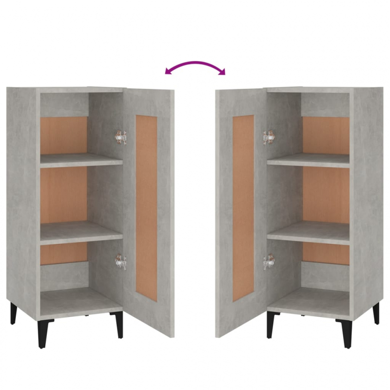 Sideboard Betongrau 34,5x34x90 cm Holzwerkstoff