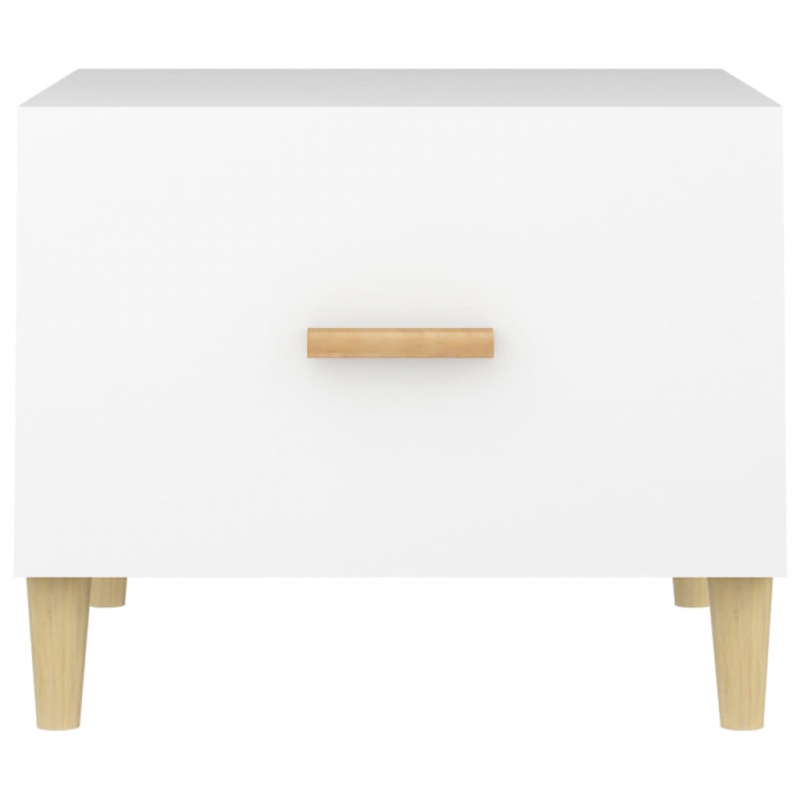 Couchtische 2 Stk. Weiß 50x50x40 cm Holzwerkstoff