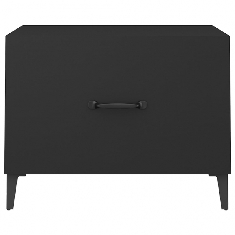 Couchtische mit Metallbeinen 2 Stk. Schwarz 50x50x40 cm