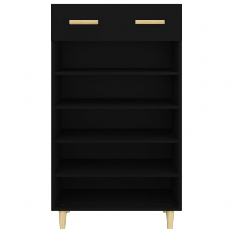 Schuhschrank Schwarz 60x35x105 cm Holzwerkstoff