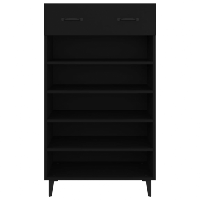 Schuhschrank Schwarz 60x35x105 cm Holzwerkstoff