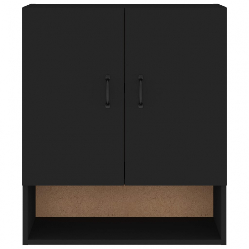 Wandschrank Schwarz 60x31x70 cm Holzwerkstoff