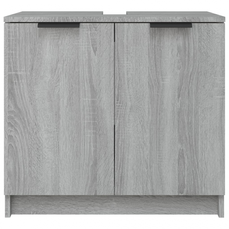 Badschrank Grau Sonoma 64,5x33,5x59 cm Holzwerkstoff
