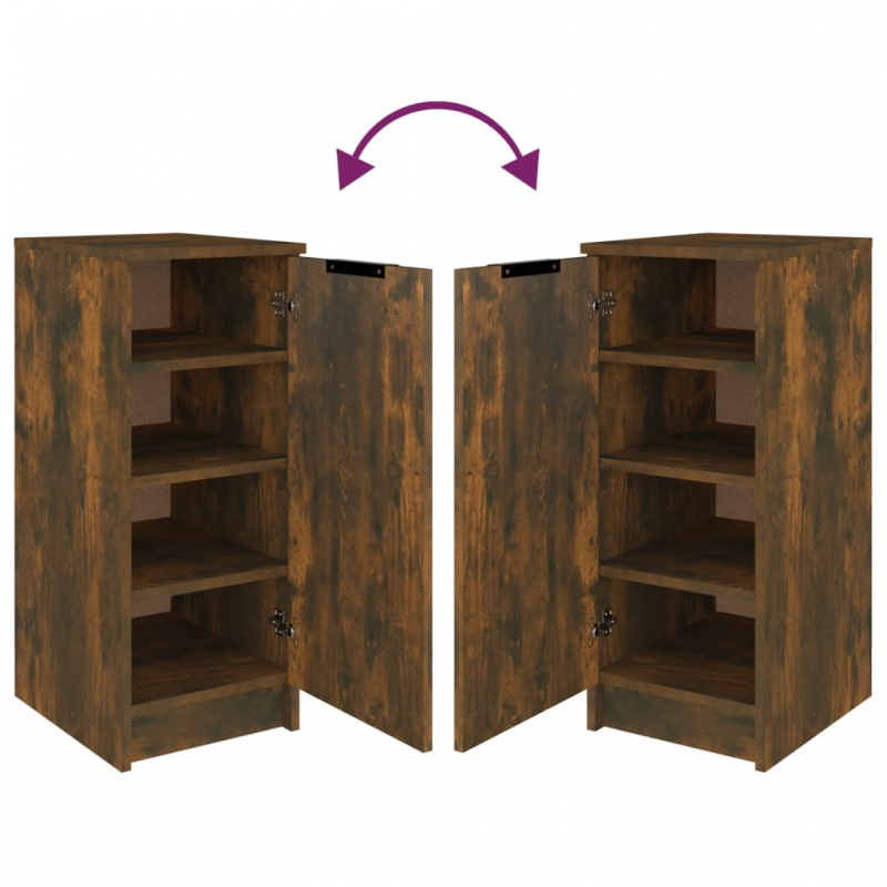 Schuhschrank Räuchereiche 30x35x70 cm Holzwerkstoff