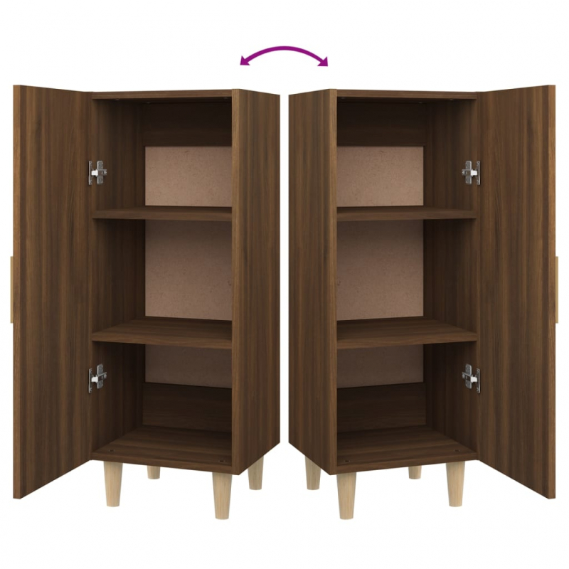 Sideboard Braun Eichen-Optik 34,5x34x90 cm Holzwerkstoff