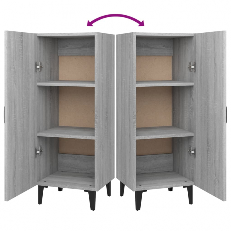 Sideboard Grau Sonoma 34,5x34x90 cm Holzwerkstoff