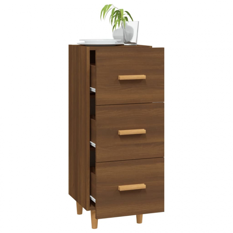 Sideboard Braun Eichen-Optik 34,5x34x90 cm Holzwerkstoff