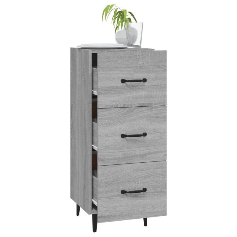 Sideboard Grau Sonoma 34,5x34x90 cm Holzwerkstoff