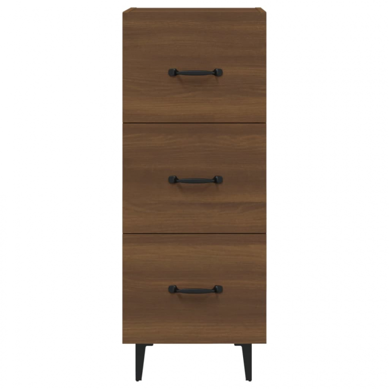 Sideboard Braun Eichen-Optik 34,5x34x90 cm Holzwerkstoff