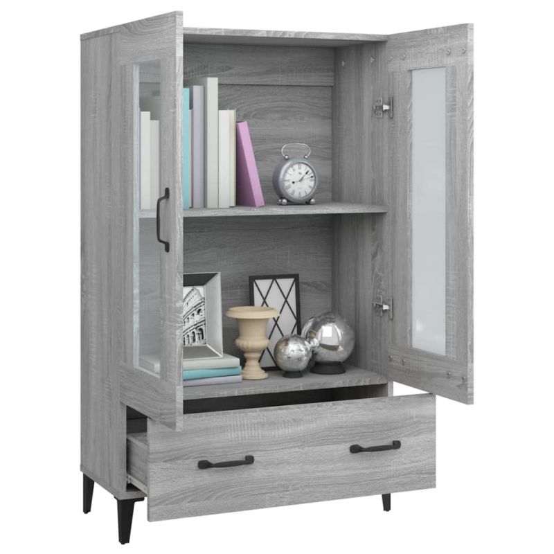 Highboard Grau Sonoma 70x31x115 cm Holzwerkstoff