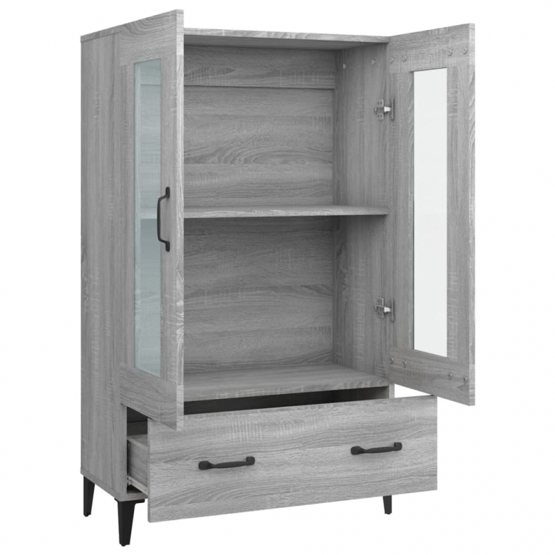 Highboard Grau Sonoma 70x31x115 cm Holzwerkstoff