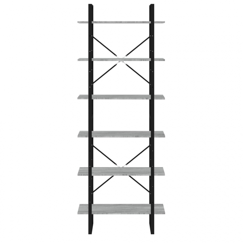 Hochschrank Grau Sonoma 80x30x210 cm Holzwerkstoff