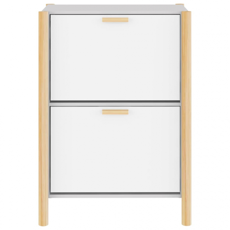 Schuhschrank Weiß 57,5x33x80 cm Holzwerkstoff