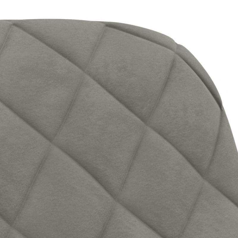 Esszimmerstühle 2 Stk. Hellgrau Samt