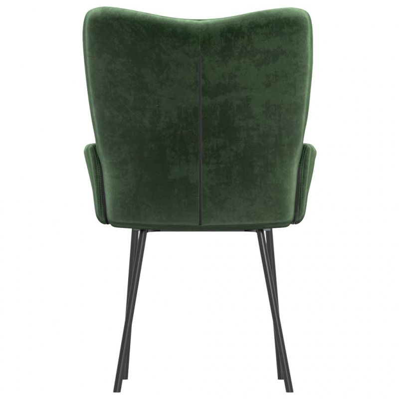 Esszimmerstühle 2 Stk. Dunkelgrün Samt