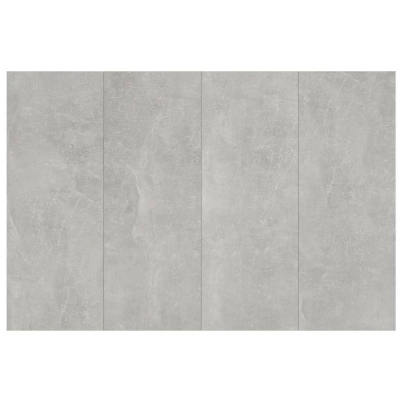 Kopfteil mit Nachttischen Betongrau Holzwerkstoff