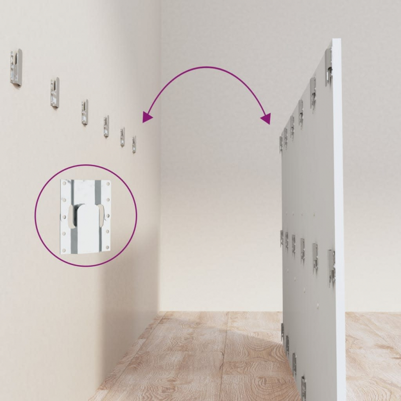 Kopfteil mit Nachttischen Weiß Holzwerkstoff